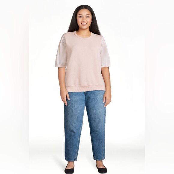 Free Assembly Smocked Square Shoulder Top Size XL - Picture 2 of 8